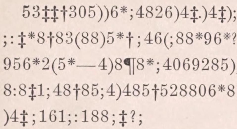 PublicDomainRev's tweet photo. Edgar Allan Poe was big into code cracking. He once challenged readers of a Philadelphia paper to stump him with coded messages, deciphering dozens before having to “swear off” cryptograms forever. More on how code factors into his stories here: https://t.co/e89WJ8eEW8 https://t.co/IcJWCAXiTA