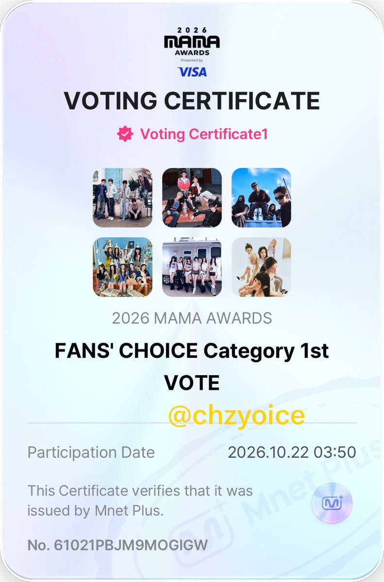 chzyoice's tweet photo. @TFVUnion for twice !

I vote for #TWICE for #2026MAMAVOTE https://t.co/zCD6gCv6gh