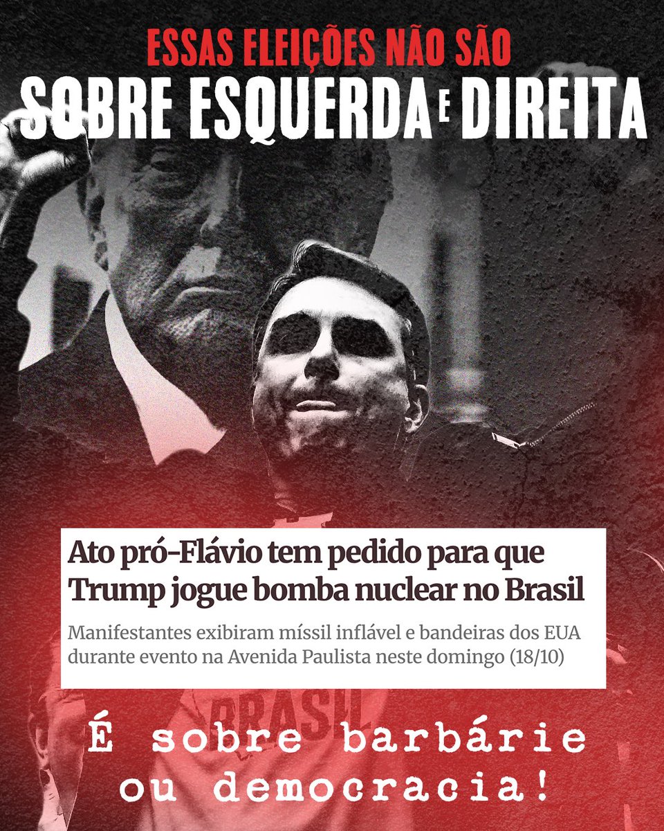ThaisMenezespt's tweet photo. Esquerda e direita unidas contra o bolsonarismo #ExplicaAnaClaraFlavio #NordestinosComLula #FilhoDoLulaAbriuOSigiloFlavioArregou #Lula #Politica https://t.co/AweYvJjIpc
