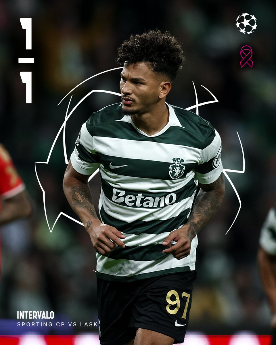 SportingCP's tweet photo. ⏸️Tempo de Intervalo em Alvalade, com tudo empatado no marcador ⚖️

⚽️ Luis Suárez
1-1 // #SCPASK #UCL https://t.co/Df2VAgbN0k