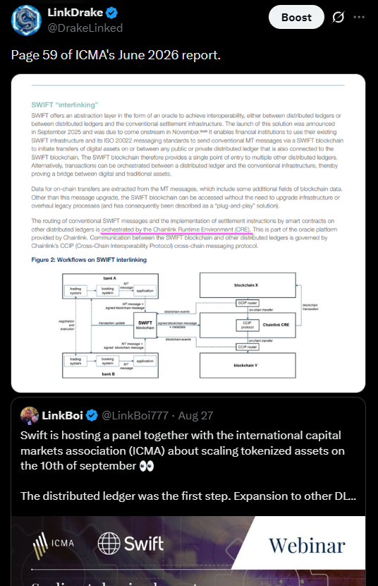 DrakeLinked's tweet photo. @malekanoms @TheStalwart Bigger picture:

All chains are just data nodes and they require another layer to make them of any scalable use. https://t.co/u3bLt4PDfe