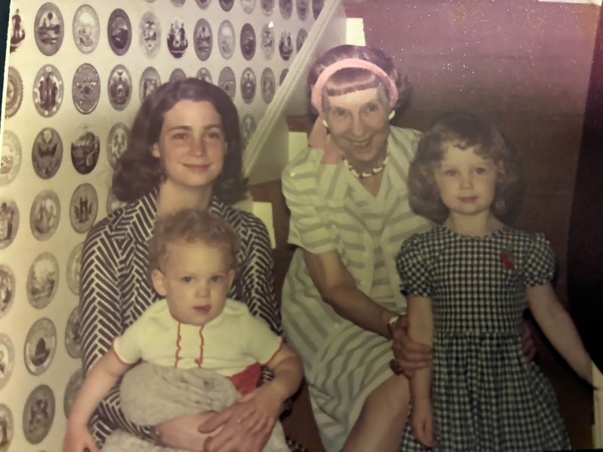 eisenhowe8's tweet photo. Dwight D. Eisenhower and my Mom.  Sort of chokes me up. I know this man’s Soul and i will gladly defend his legacy even if it kills me and its not cause i’m related - but cause i was called to come in and make sure these f*kers don’t get away with rewriting history. There is so much more to my mission - but this is such an important part of it!! 

One of those images are me and my sister and my Mom and Mamie Eisenhower at Gettysburg farm!  I remember this too!