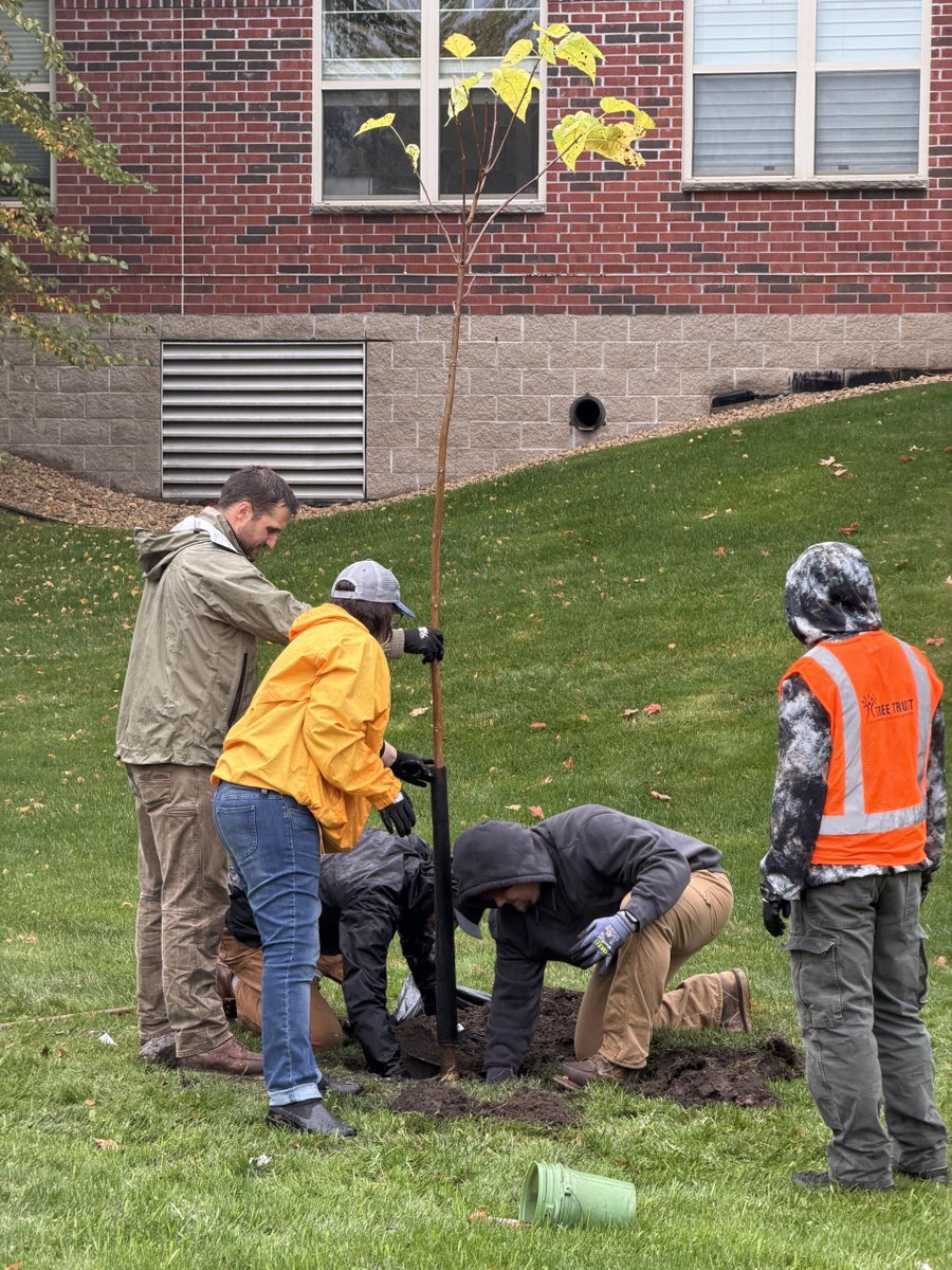 MNUFC's tweet photo. Rooted in Community 🌳

Together with Mortenson and @TreeTrust, we planted 24 trees at Shelard Park in St. Louis Park! https://t.co/Kp4QJcmy1e