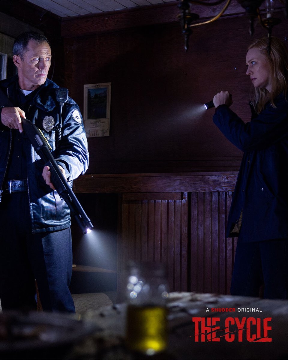 Shudder's tweet photo. Stephen King calls it "The Thing meets The Silence of the Lambs."

Don't miss THE CYCLE, premiering Friday on Shudder. https://t.co/rJ5Yp8bM3S