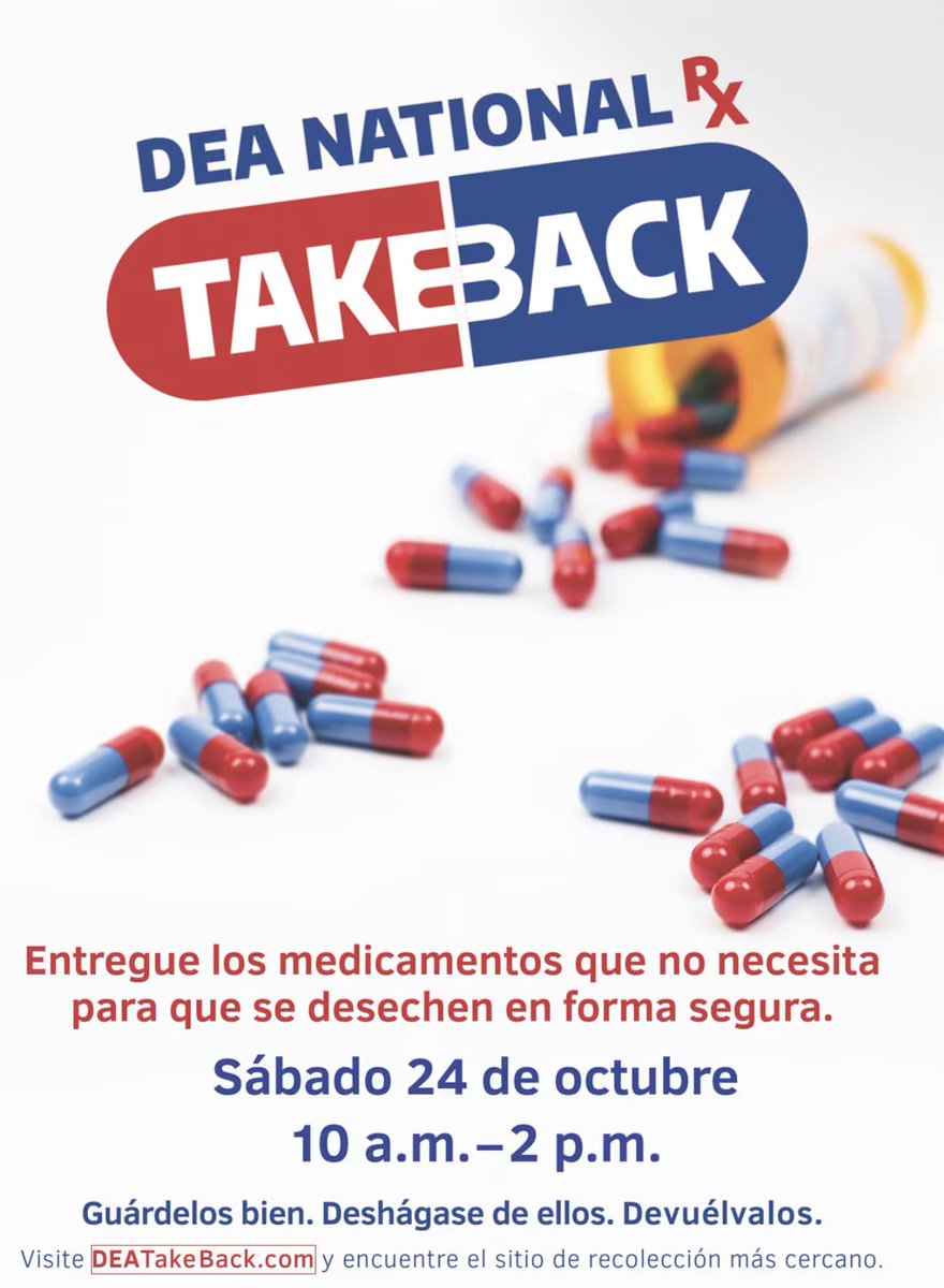 ciudadebayamon's tweet photo. ¿Tienes medicamentos que ya no utilizas?💊

Este sábado, 24 de octubre, es la oportunidad perfecta para disponer de ellos de manera segura y responsable.

⏰ 10:00 a.m. - 2:00 p.m.
📍 Casa Alcaldía, marginal de la carr. #2 (al lado a la ATH) https://t.co/qd580eXuiI