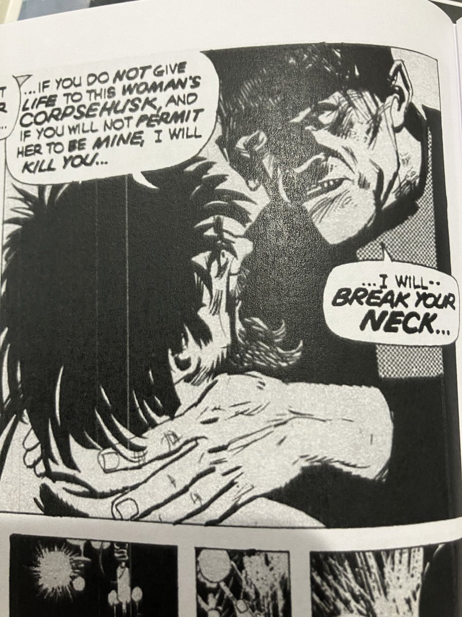 AshWriting97's tweet photo. I’m reading through one of the PS Artbooks of Fear, this one showcasing the art of Alfonso Font
Panel from a Frankenstein story
Some great stuff in these reprints https://t.co/Twp31k115s