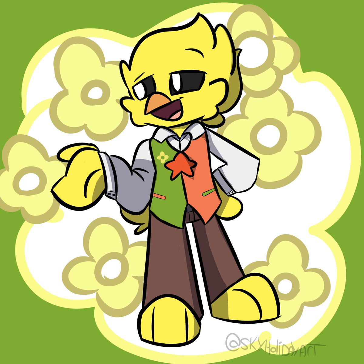 SkyHolidayART's tweet photo. 🐤🌻

#SmilingCrittersAU #KickinChicken #Flowery #Deltarune #xD https://t.co/tUUpkXyfUh