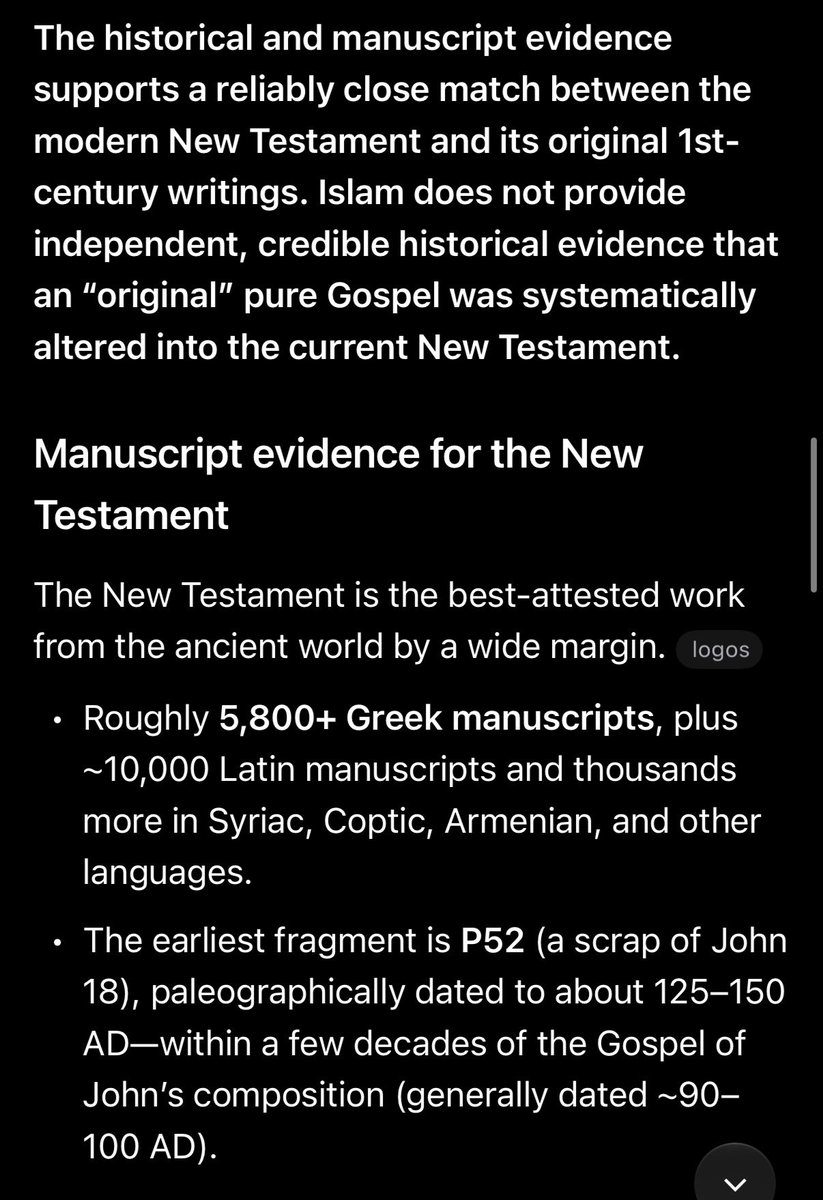 Cya_Burt's tweet photo. @MasterMaliq Islam claims what we have now is not credible. But also confirms the Bible as truth. If the Bible is truth, and Jesus is credible, Muhammad was a false prophet who led people astray from the truth. The Bible (OT and NT) is the most reliably accurate historical document period. https://t.co/68BJvhWchp