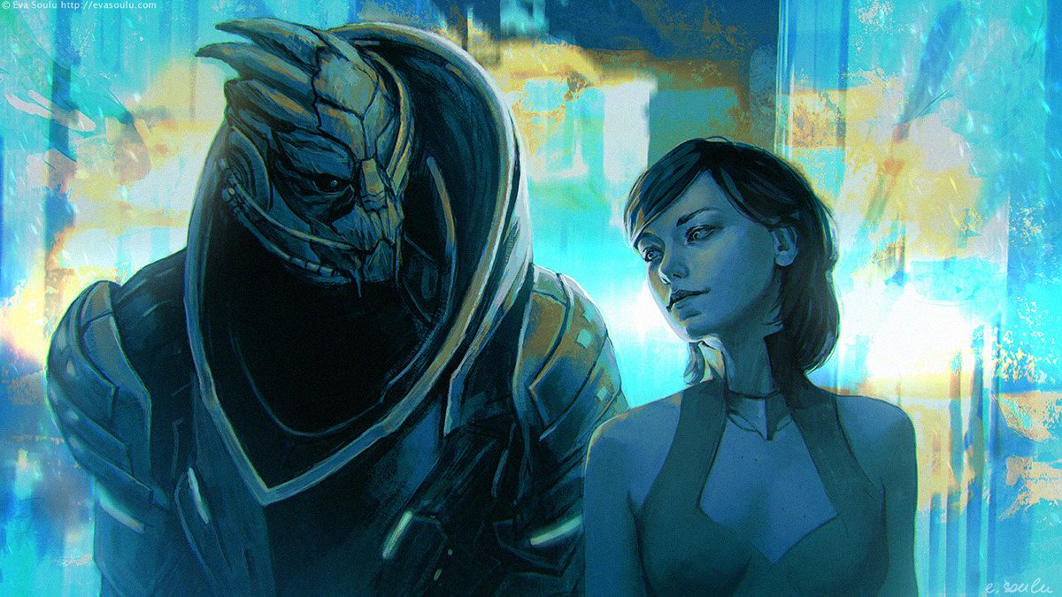 eva_soulu's tweet photo. I will never stop drawing them, and replaying the games, and hoping against hope that someone (exBW devs? 🙏) will rescue ME/DA IPs. https://t.co/HEPLrv9Ehk