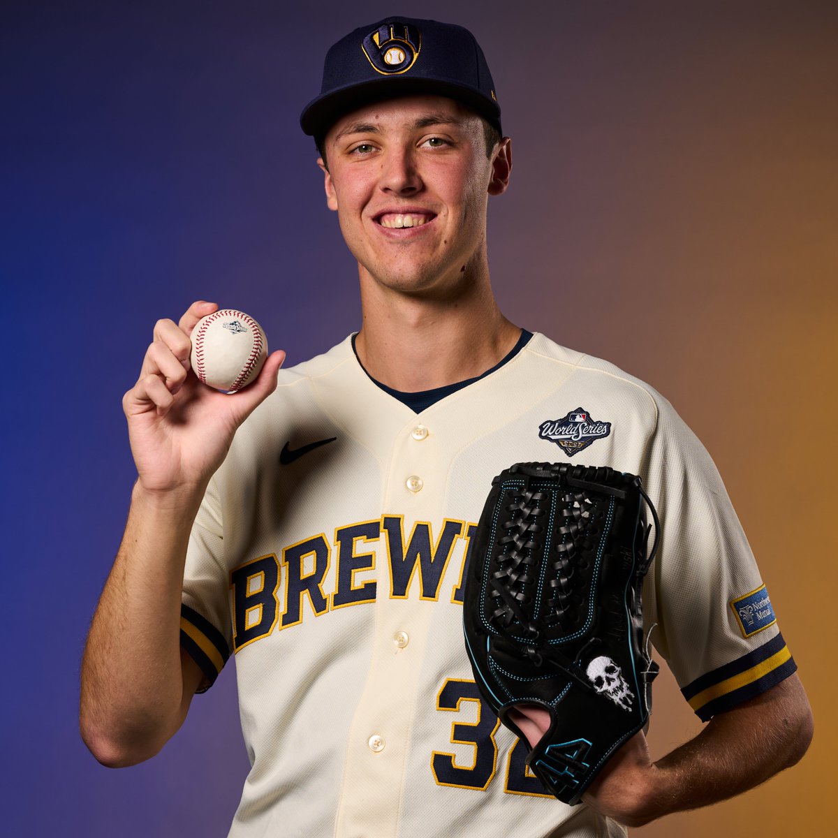 MLB's tweet photo. Taking the ball for #WorldSeries Game 1 at home:

Jacob Misiorowski https://t.co/y01YEAjtQ2