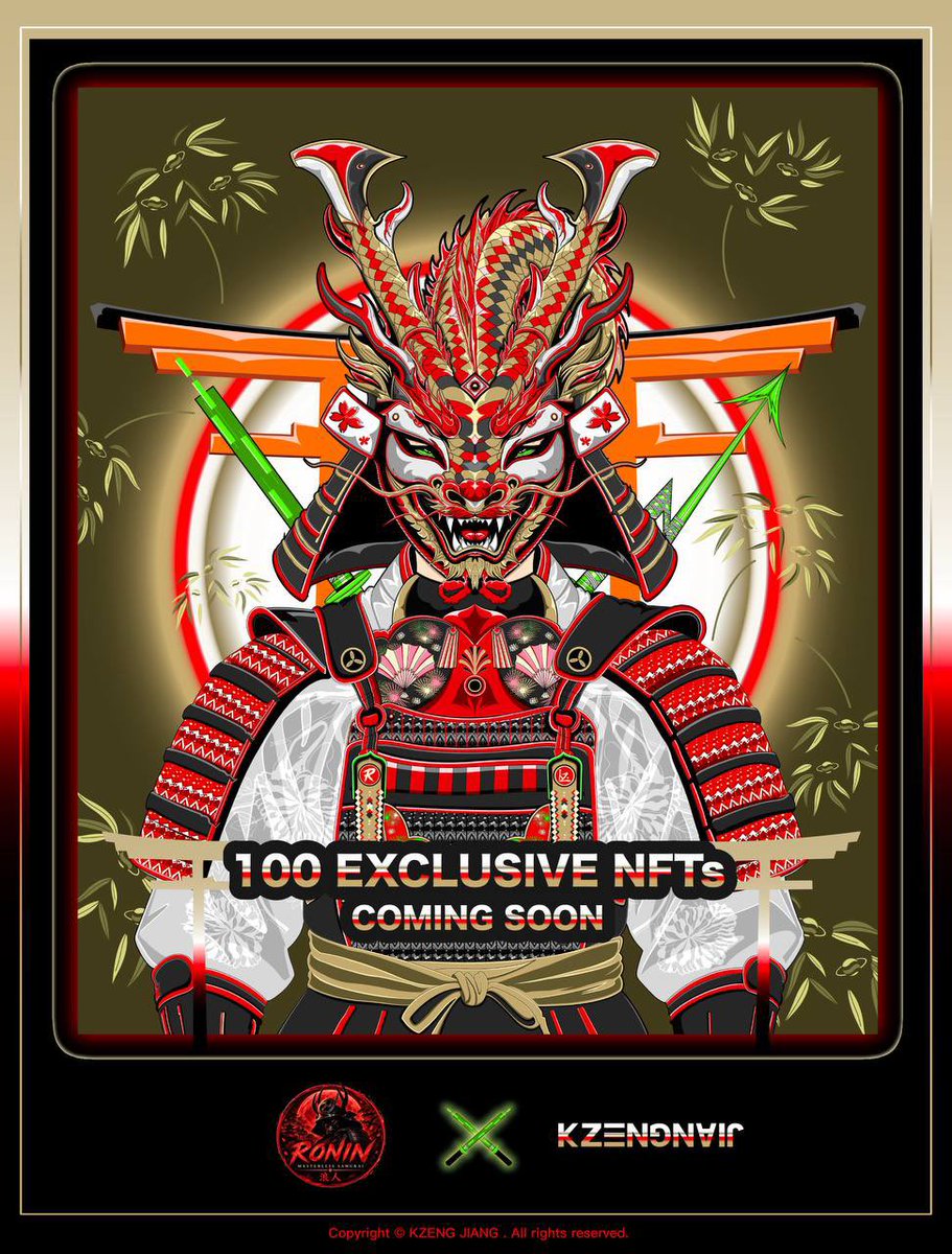 RONIN__samurai's tweet photo. 🎨⚔️ $RONIN IS BRINGING REAL-WORLD ART TO SOLANA!

We’re proud to bring internationally recognised artist @KzengJiang_KZ into the Solana ecosystem! 🌍🔥

Not thousands of mass-produced, AI-generated images.

100 EXCLUSIVE NFTs.

#Solana #RONIN #NFTArt #Web3Art @SolCommunityy https://t.co/Xx4B0zd1G1
