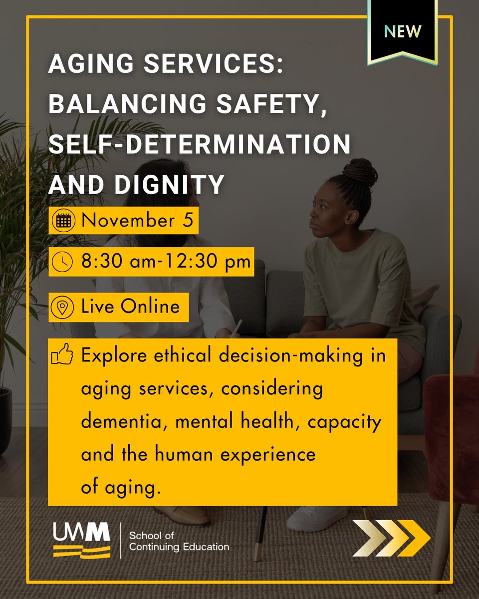 UWMContinuingEd's tweet photo. As a professional in human services, upholding the highest standards of care is a must.  

We want to help you build the skills and tools to make your organization stronger and handle big issues like equity and justice, while ensuring quality care. https://t.co/D912TzXJAN https://t.co/K8VThSXvFK