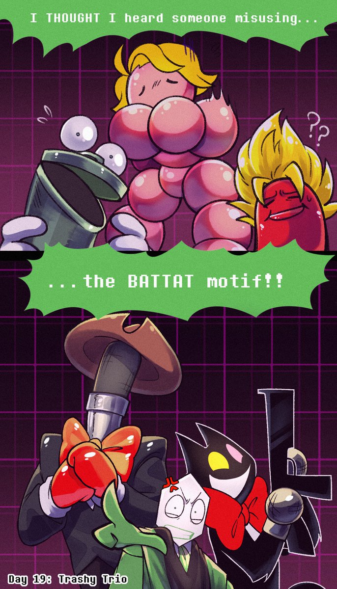 KairoKust's tweet photo. Day 19: Trashy Trio

#miketober2026 #deltarune #miketwt https://t.co/78GIDpVa6d