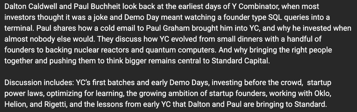 paultoo's tweet photo. New video! 

"Why Paul Buchheit Invested in YC Founders Before Almost Anyone Else"

https://t.co/x9SaV42kgD https://t.co/WcFmX0NIQ8