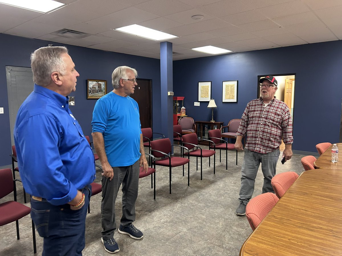 RepBost's tweet photo. Great meeting with local leaders in Massac County to discuss Port Authority and Brookport’s ongoing levee recertification process. 

Our local leaders know what their communities need, and it’s Washington’s job to help them deliver, not slow them down. I’ll keep working to cut through the red tape and make sure Southern Illinois gets the support it needs.