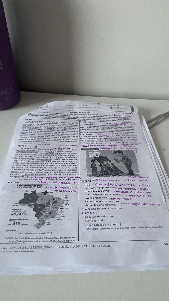 studymora's tweet photo. simu de hoje foi sas 5 - dia 1 

lapada lapada em humanas, adorei o tema https://t.co/6xFeHozYBi