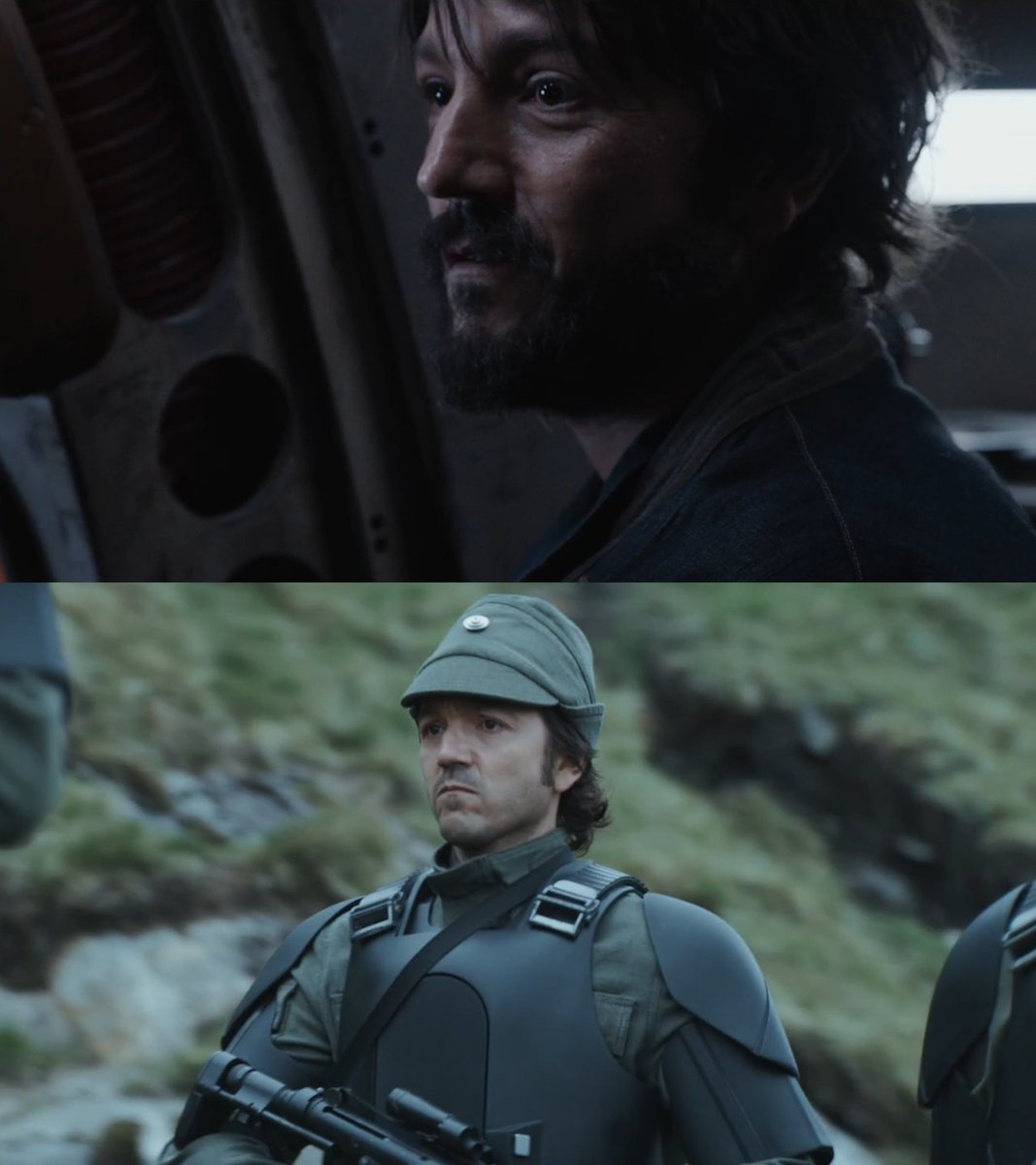 SWFT_Edits's tweet photo. The reveal that Cassian fought on Mimban is a great detail. And I'm sure having to pose as a soldier on Aldhani is making him relive that memory. https://t.co/lbe2RL2LWT