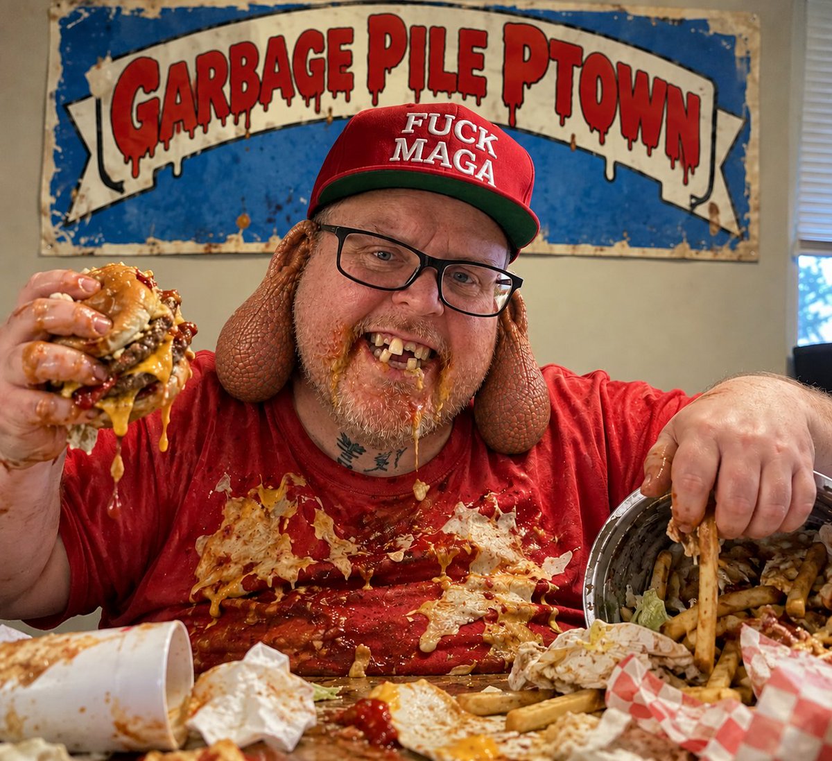 THEPTOWNCHICKEN's tweet photo. @PTOWNROOSTER  Eat up bitch! https://t.co/kZRu5MOm54