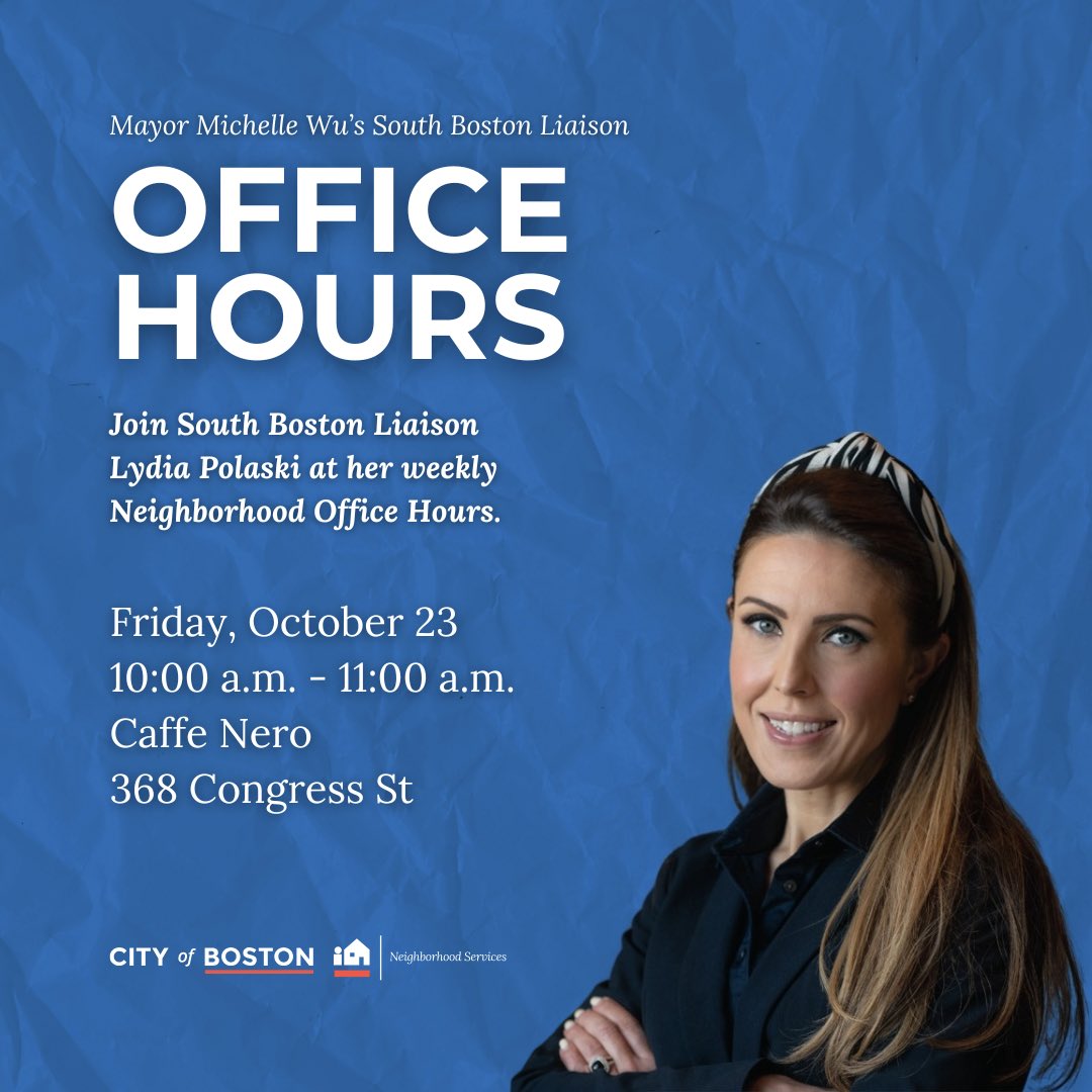 SouthBostonONS's tweet photo. This Friday, see you at Caffe Nero, Fort Point @ 10am ☕️ always look forward to connecting! 
#SouthBoston #FortPoint #Seaport https://t.co/DF87vcYWRj