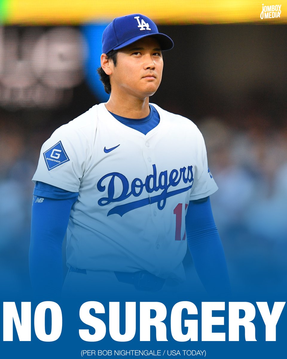 TalkinBaseball_'s tweet photo. Shohei Ohtani will NOT need surgery this off-season. The Dodgers are still planning on having him pitch again in 2027, per @BNightengale https://t.co/L63tcQ924c