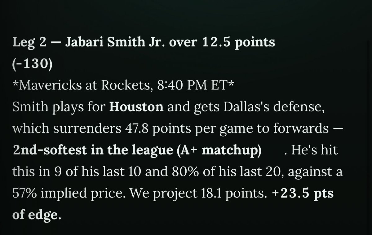 FieldAccessCo's tweet photo. 🏀 Massive NBA slate tonight 🏀

So we’ve got you covered with a Field Access parlay!

Write up is below 🔥

3 Legs. +461 Odds. Good Luck! https://t.co/F4zXVtH8nz