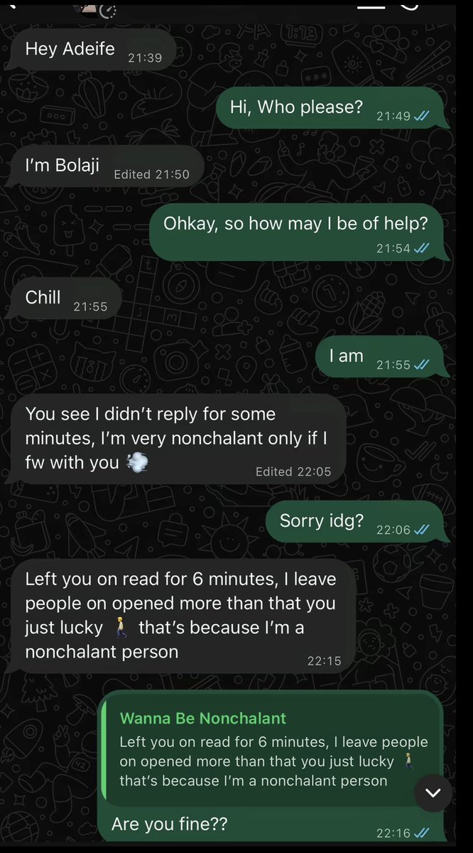 R_nnyu's tweet photo. I’ve been laughing for 2min straight😭😭the girl say na “Are you fine”😭😭 https://t.co/W8VfPPZnA9