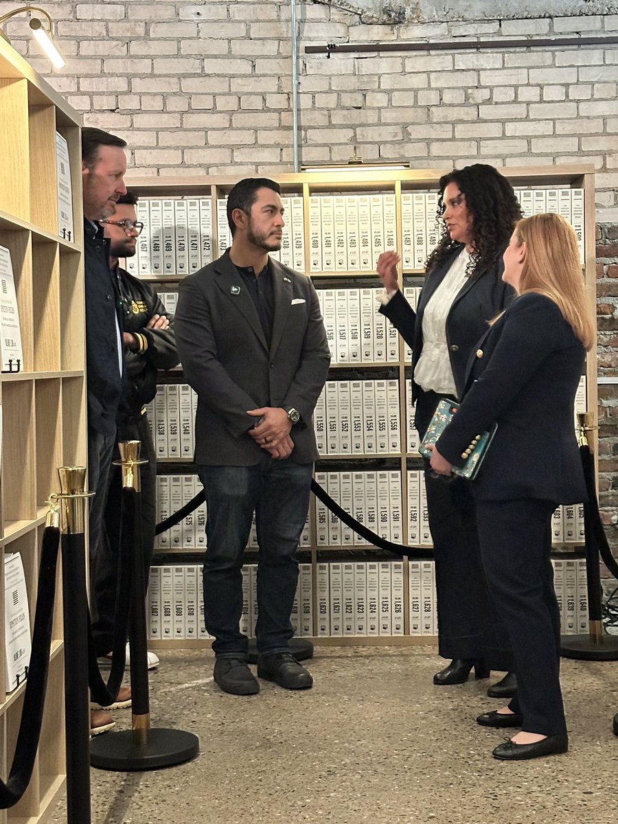 ChrisMurphyCT's tweet photo. I toured Detroit’s Trump/Epstein Memorial Reading Room, containing all 3.5 million pages of the Trump/Epstein files, with @AbdulElSayed and @MaxwellFrostFL. 

Justice for the Epstein survivors only comes with a Democratic Congress. https://t.co/CSzA1eQvkR