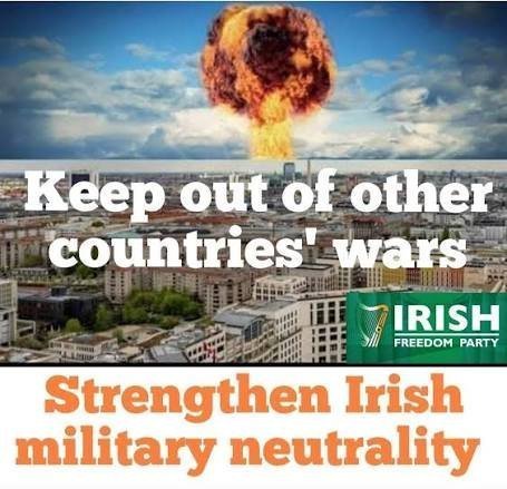 DublinTaxiDave's tweet photo. Another EU "conspiracy theory" has been proven right.

You can't be in the EU and be a Neutral country.

Irish soldiers will now be expected to die to defend "EU values" in Ukraine.

#IrishNeutrality
#NotOurWar 
#EUBenefits 
#HowIrelandWorks https://t.co/EKW1Mhs3gE