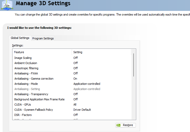 StenOpti's tweet photo. These are the actual good NVIDIA Control Panel settings for high-end GPUs https://t.co/OCtf4H138o