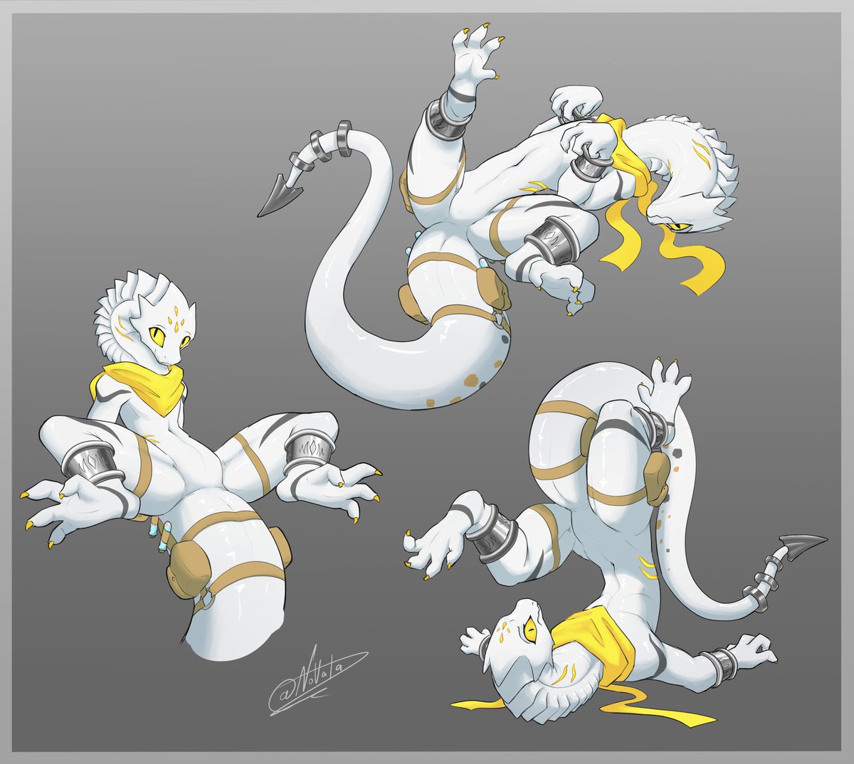 Seqvari's tweet photo. What's this? The lizard has gotten some updated and new details as an update to an older art bundle! Now he's all shiny and new :D

Can you spot all the differences? :3c
Drawn and updated by @novada_drawing https://t.co/QDhJ3FqPGH