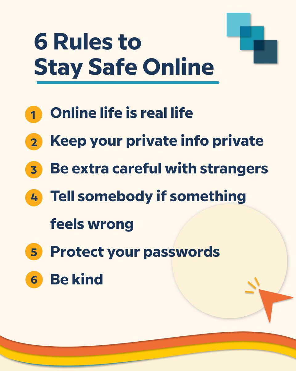 brainpop's tweet photo. These rules will not only reduce kids' (and adults') risk as they navigate the online world, but they'll make them smarter, safer navigators of the real world, too! https://t.co/gdKDIBvjE2