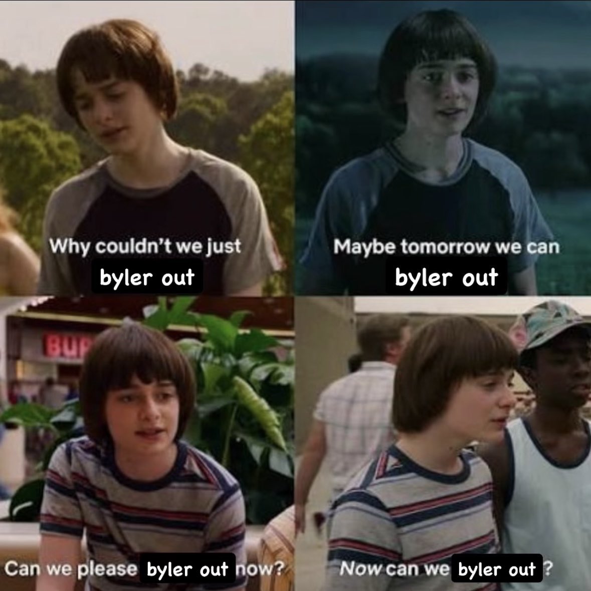 byersgate's tweet photo. the last few days on bylertwt had me feeling like season 3 will byers https://t.co/QBSEGH1KcE