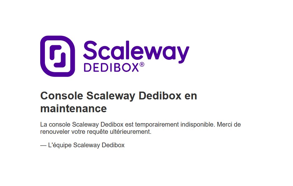 daftdef's tweet photo. Bordel t'as l'intégralité des devs php de la planète en panique, qui essayent tant bien que mal de patcher leurs serveurs, et t'as scaleway au calme qui empêche tout accès à l'interface admin. Youpi. Bon bah on y va à l'aveugle alors ! https://t.co/naZJ9hgJDp