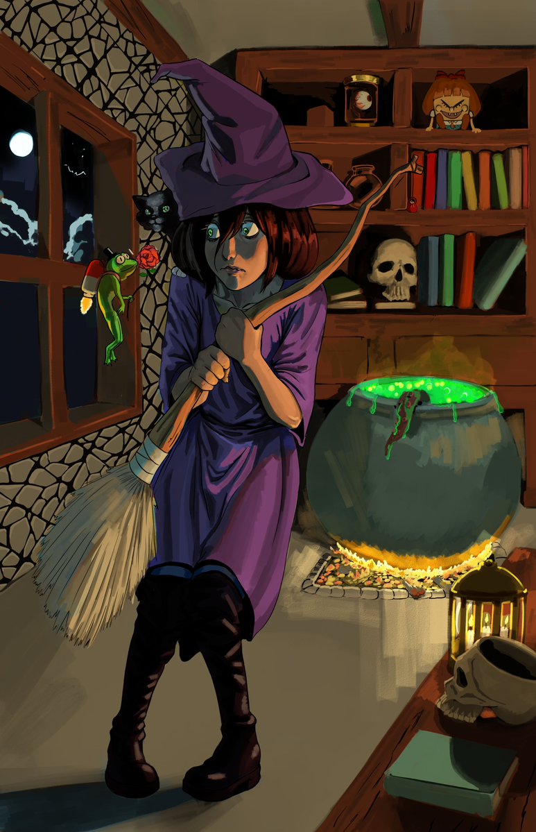 BarugoB's tweet photo. Maya the witch full color drawing

#ongezellig #art #digitalart #halloween https://t.co/qVg4AcN56a