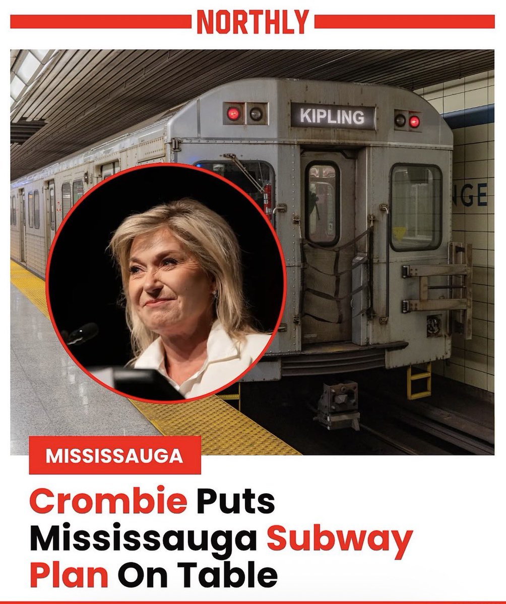 BonnieCrombie's tweet photo. I am the only candidate with a plan and the experience to deliver a subway to Mississauga. https://t.co/cGFwUS5pys
