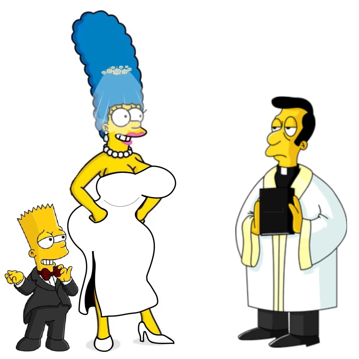 Ritavalverdeinc's tweet photo. La boda que debe de pasar en los Simpson. https://t.co/Y8IDgm788K