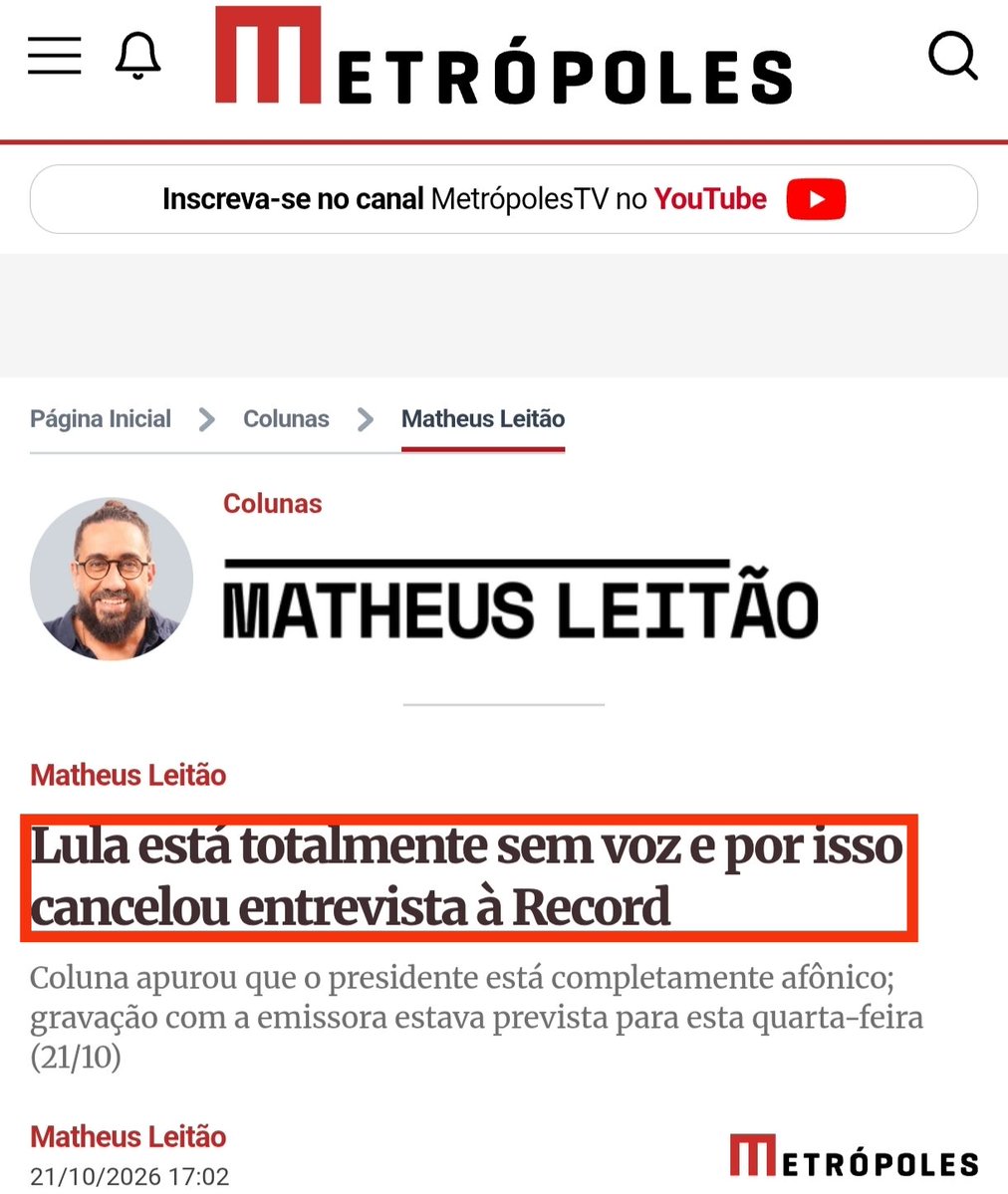SidnelsonEu's tweet photo. VAI FUGIR!

O PRESIDENTE CANCELOU a entrevista na Record ao dizer que está sem voz.

ALGO ME DIZ QUE ESTARÁ SEM VOZ ATÉ O DIA DO DEBATE NA GLOBO, depois que o Flávio Bolsonaro ACEITOU abrir os sigilos dele desde que o Presidente abra o sigilo das conversas com Marcola. https://t.co/xhzTk1ofoj