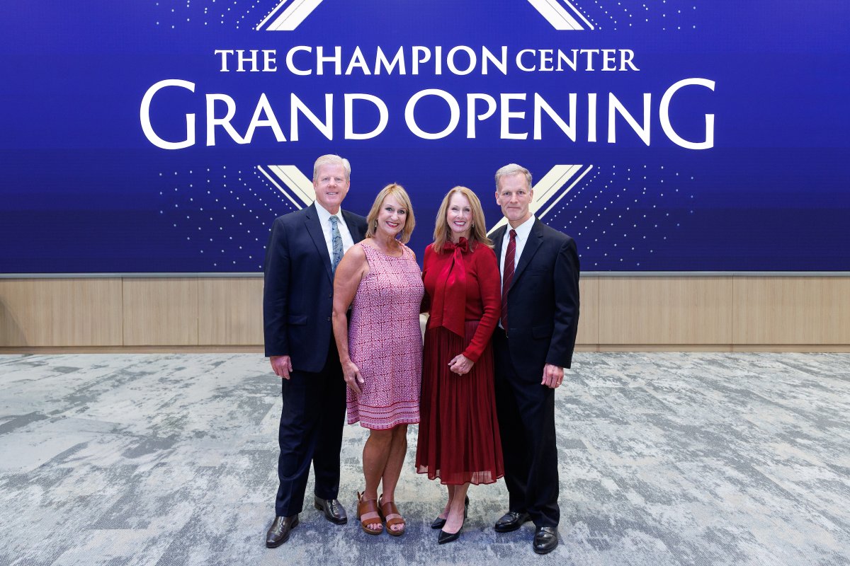 LibertyUPres's tweet photo. Thank you to all who were a part of bringing The Champion Center together: a place that shares Liberty's history and growth, honors the vision God gave Dr. Jerry Falwell, and upholds the mission of 𝘛𝘳𝘢𝘪𝘯𝘪𝘯𝘨 𝘊𝘩𝘢𝘮𝘱𝘪𝘰𝘯𝘴 𝘧𝘰𝘳 𝘊𝘩𝘳𝘪𝘴𝘵. https://t.co/cTyE9ZvVHJ