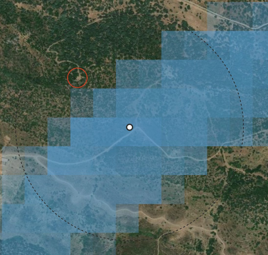 NetMonsterApp's tweet photo. Here’s a tower missing from the official database. With enough measurements, the algorithm pinned it down to within 430 meters.

Zoom in, search within the circle, and there it is! One manual confirmation and it’ exact location is added to database.

Thanks for contributing! 🙌 https://t.co/3cNQ8eHMJy