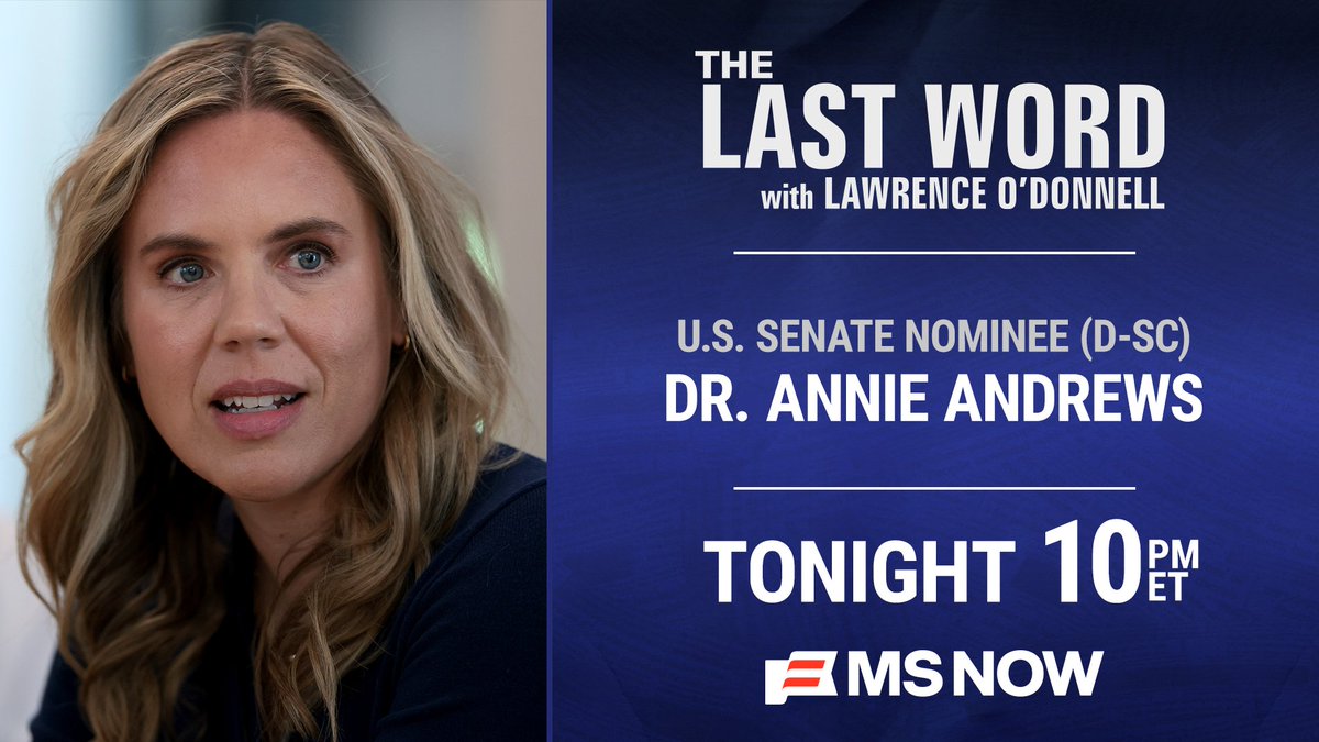 TheLastWord's tweet photo. TONIGHT: @AnnieAndrewsMD joins @Lawrence on The #LastWord. Tune in! https://t.co/7vBckEFxEp