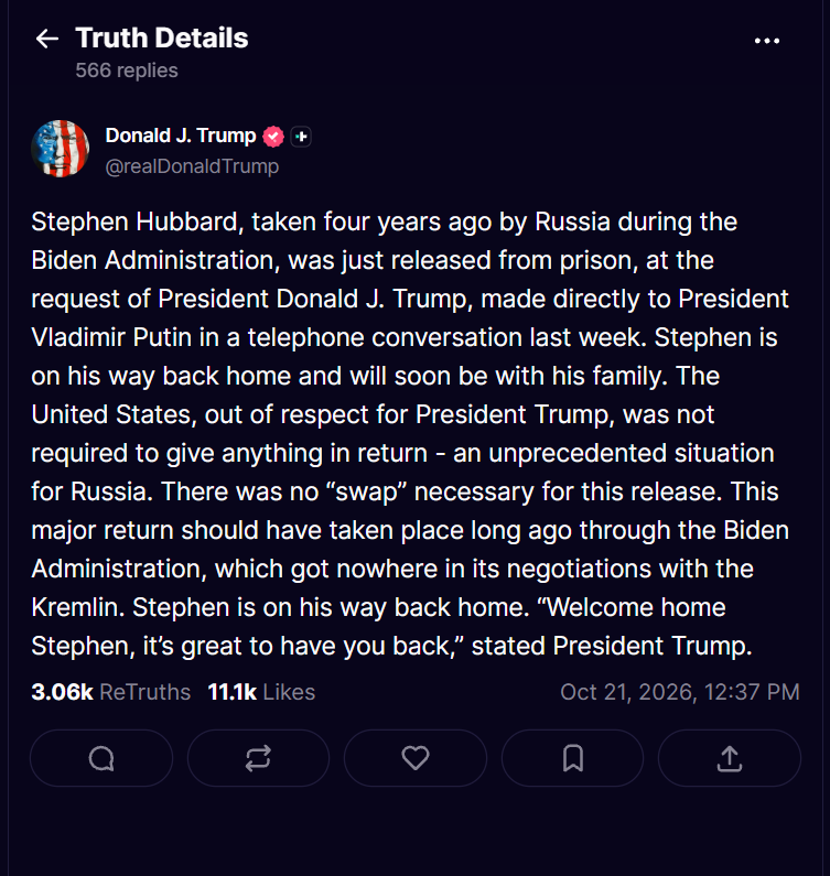 AryoSomeGumul's tweet photo. Trump: „Tylko ja jeden mogłem zapewnić uwolnienie więźnia z Rosji bez oddawania niczego w zamian”  Trump dosłownie dziesięć minut później: „Teraz wy idioci wiecie, dlaczego musiałem zawiesić sankcje na Rosję, nie miałem szans na to uwolnienie więźnia w żaden inny sposób” https://t.co/8MfXpjK0ng