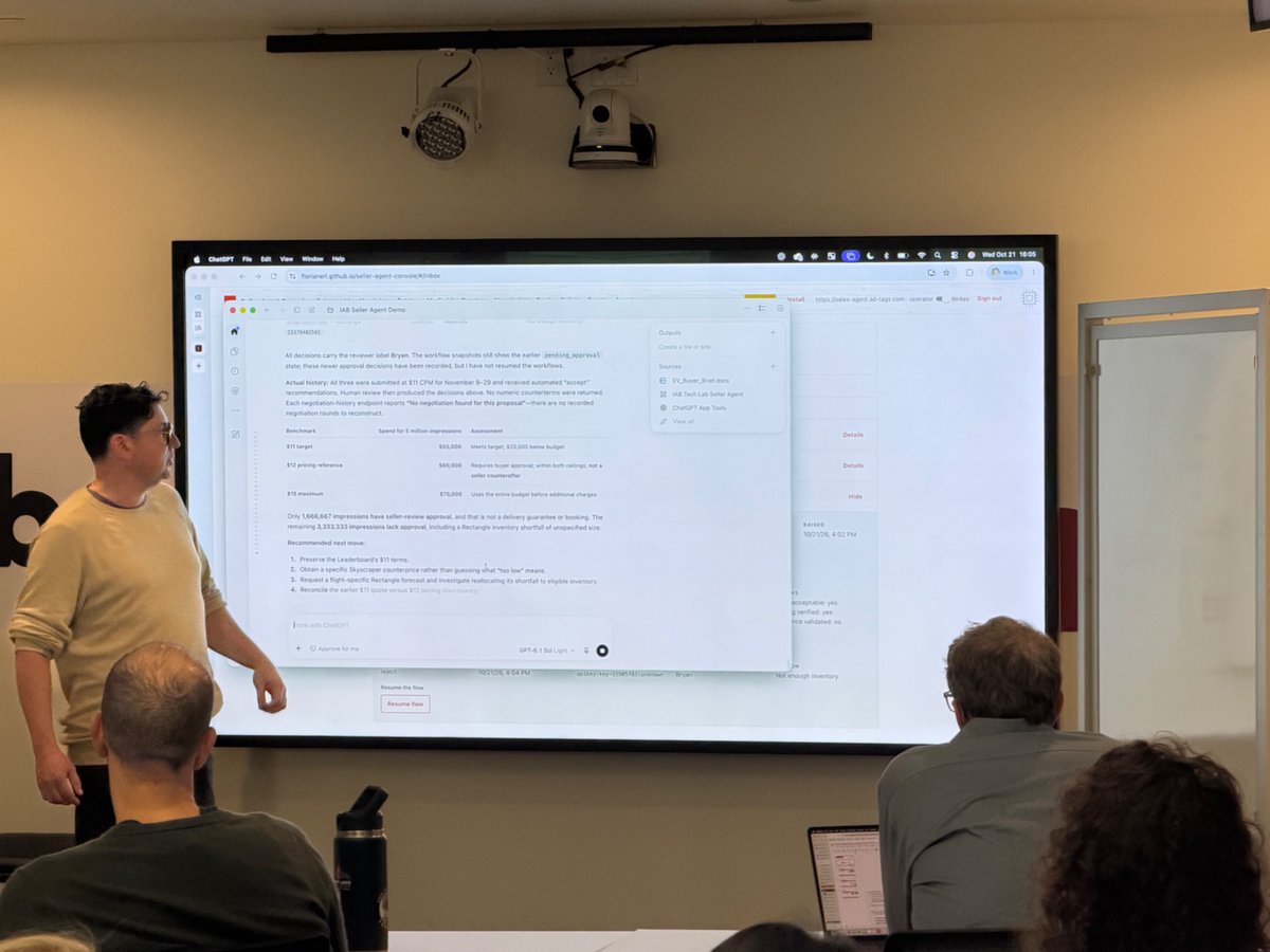IABTechLab's tweet photo. We kicked off our October #AgenticBootcamp with Head of Agentic, Matthew Jacobs, discussing the future of AI-driven media buying and selling followed by Sigma Software's Bryan Szekely showing their upcoming AAMP donation including live demos of buyer &amp; seller agent interactions. https://t.co/p1BVmBowjF