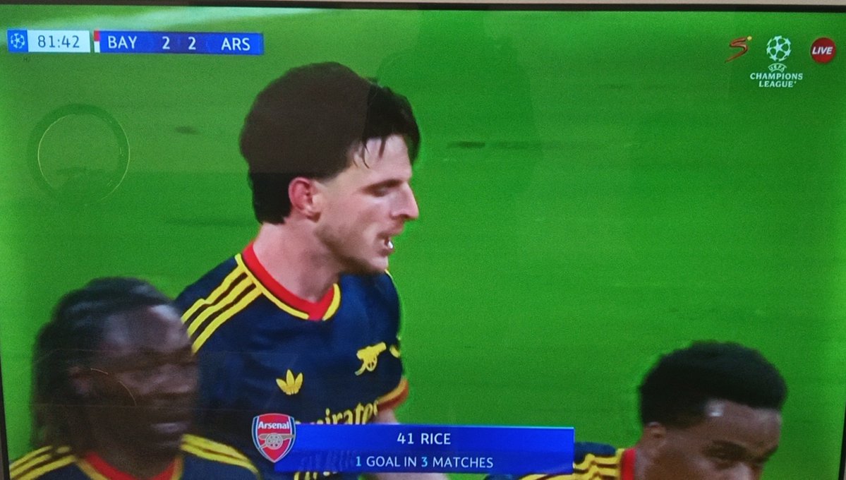 Lady_Miracle9's tweet photo. 🚩GOAL: Bayern 2-2 Arsenal 

⚽ D. Rice (81') https://t.co/NZ2r6hFw3f
