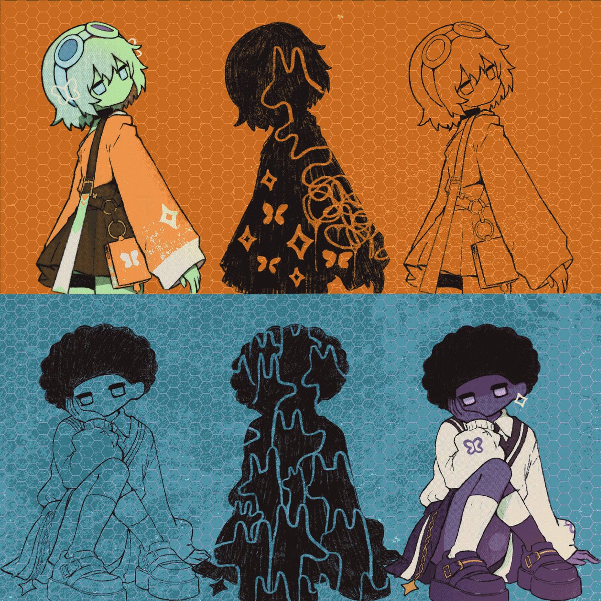 lowestrezdog's tweet photo. full art for PSYOP featuring #GUMI and #SynthV_NYL 🦋✨ https://t.co/h51NrMjJGv