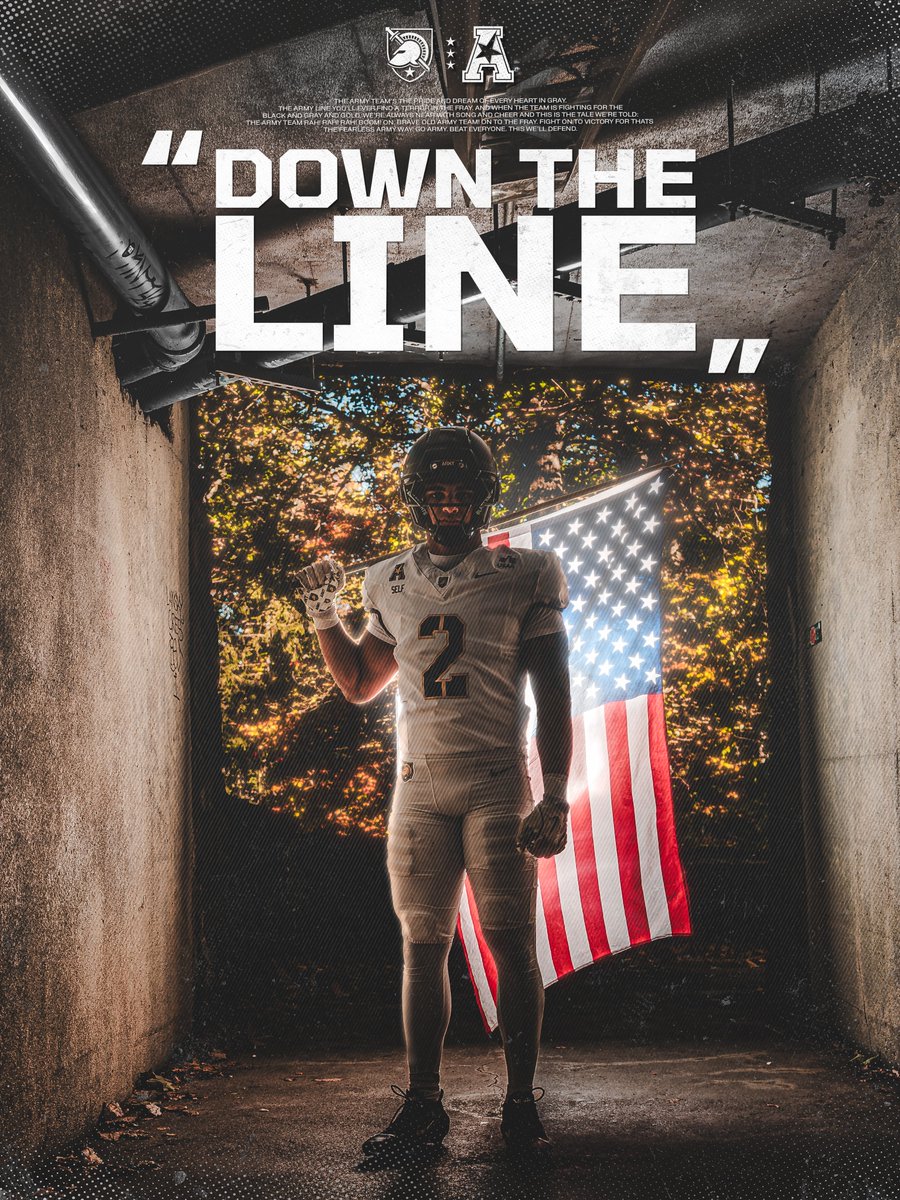 ArmyWP_Football's tweet photo. 'Down the Line'

The Long Gray Line advances in white and black this week. ⚫️⚪️⚪️

#GoArmy https://t.co/02s4vzhbeL
