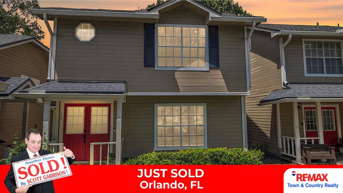 RealtorGarrison's tweet photo. 🏡 Another Orlando-Area Property JUST SOLD by the Realtor Scott Garrison Team at 📍 6020 SCOTCHWOOD GLN #105, ORLANDO, FL 32822 near the Orlando International Airport for 💰 $247,000! https://t.co/qM9yz1mSKH