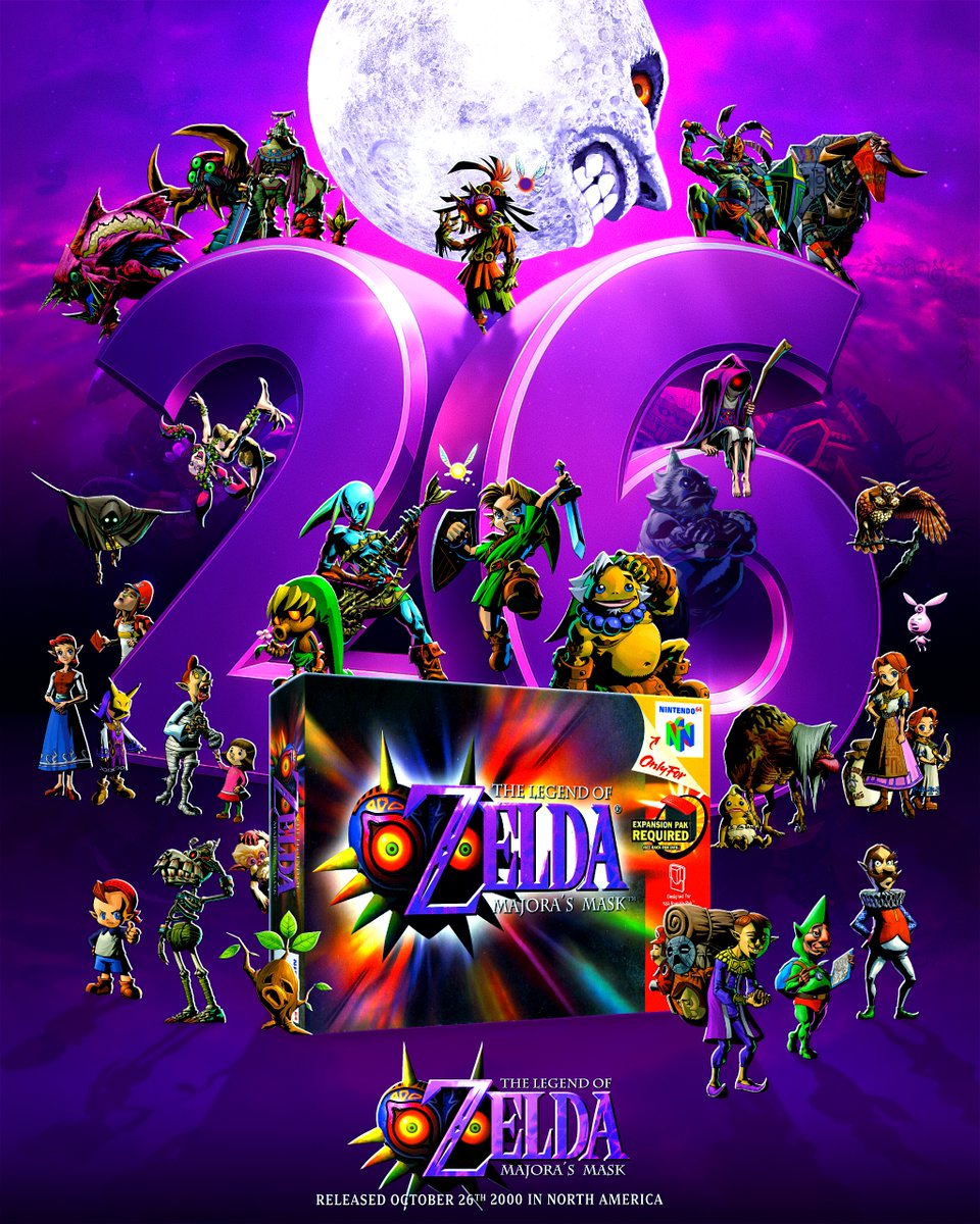 eStarland's tweet photo. Today is the 26th Anniversary of Majora's Mask! 🌚 https://t.co/yivlXCn4Xl