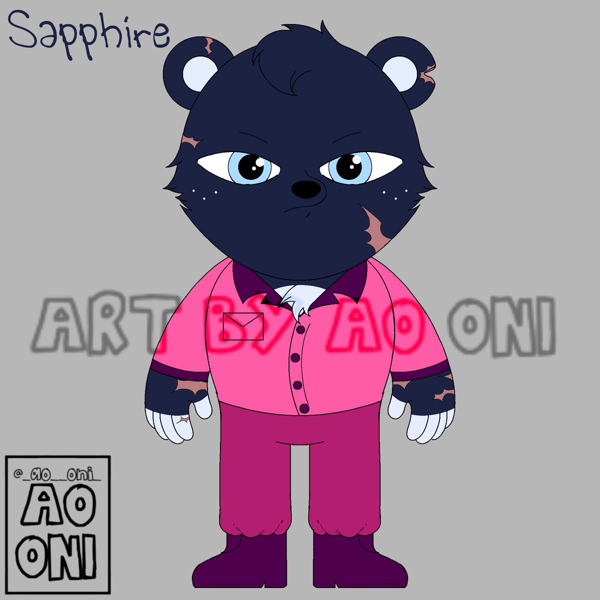 _ao__oni_'s tweet photo. 💙 NEW DESIGN SAPPHIRE &amp; ONYX!!! 🖤
I redesigned my Unicorn Wars OC Sapphire and his alternate identity Onyx! 
Same body two very different personalities… 👀
What do you think of their new design? 🥹
#UnicornWars #UnicornsWarsoc https://t.co/QDcv0kl9un