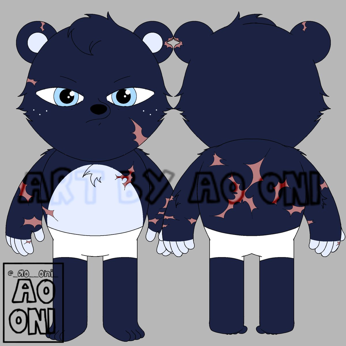 _ao__oni_'s tweet photo. 💙 NEW DESIGN SAPPHIRE &amp; ONYX!!! 🖤
I redesigned my Unicorn Wars OC Sapphire and his alternate identity Onyx! 
Same body two very different personalities… 👀
What do you think of their new design? 🥹
#UnicornWars #UnicornsWarsoc https://t.co/QDcv0kl9un