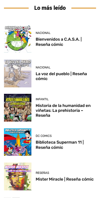 LaComictecaWeb's tweet photo. 📈🔥 ¡ESTO ES LO MÁS LEÍDO DEL DÍA EN LA COMICTECA!

🏠 Bienvenidos a C.A.S.A. @CartemComics
🗣️ La voz del pueblo (Bang)
🦴 Historia de la humanidad en viñetas: La prehistoria (Dolmen)
🦸 Biblioteca Superman 11 y Mister Miracle @PaniniComicsEsp 
💥 ¡Gracias por estar ahí! https://t.co/D8M0pBzqBk